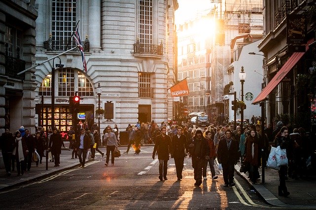 urban, people, crowd